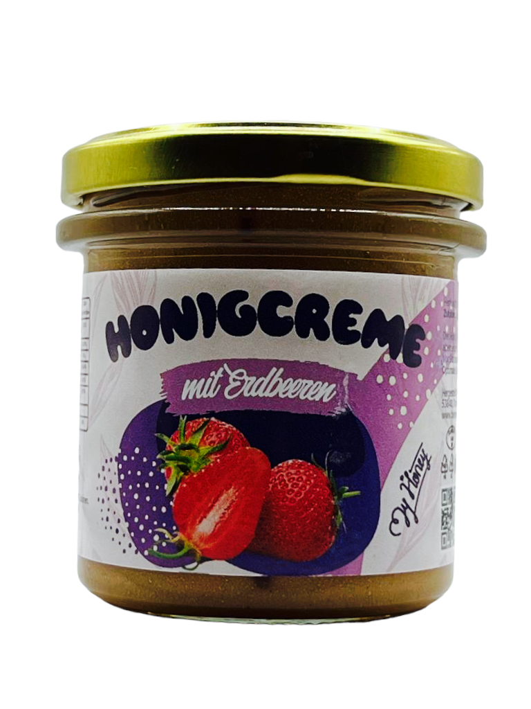 Honigcreme mit Erdbeeren